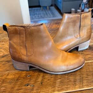 Kork-Ease Brown Leather Ankle Booties